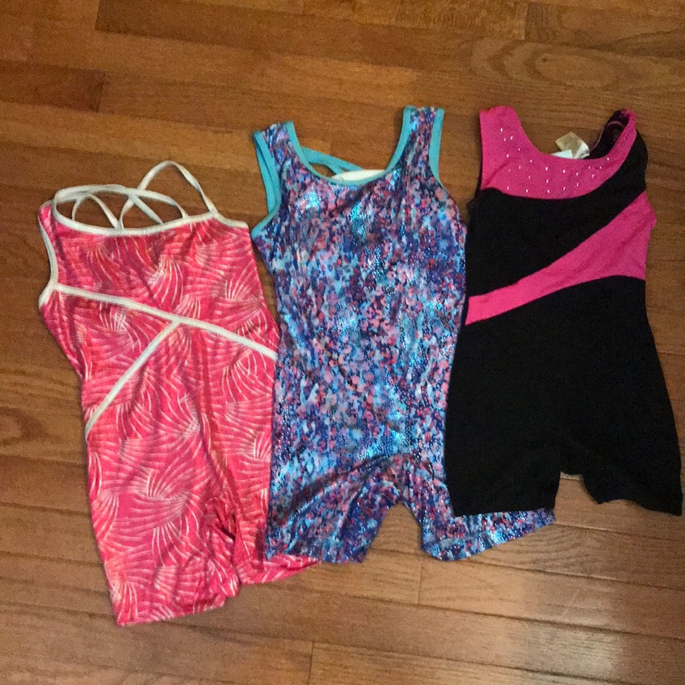 Set of four dance/tumbling/gymnastics shirt suits
